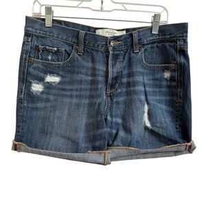 Abercrombie & Fitch Women’s Size 28/6 Button Fly Distressed Denim Jean Shorts